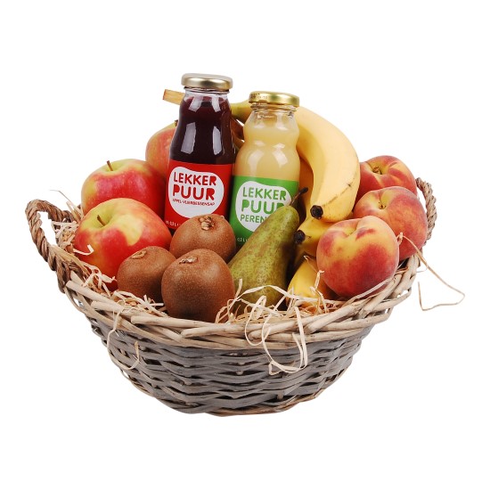 kolf Teken Wieg Fruitmand mixed Duo Vitamine - via 123BloemenBestellen.nl