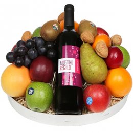 Fruit en rode wijn