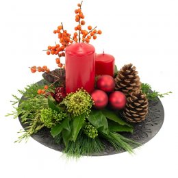 Kerstschaal Rood