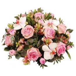 Rouwstuk roze Orchidee