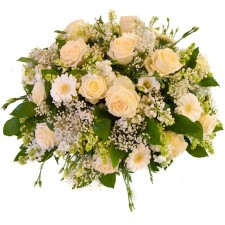 Rouwbiedermeier creme-wit