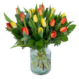 Lentegevoel boeket tulpen