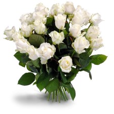 Witte rozen boeket